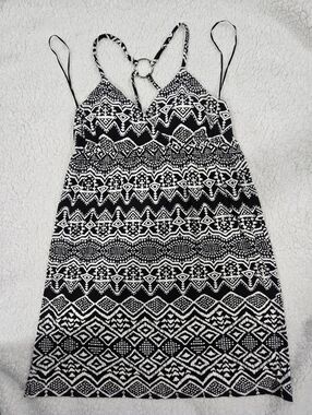 💖 INC International Concepts Black & White Geometric Mini Summer Dress